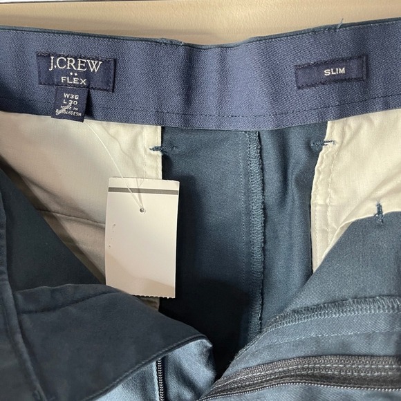NWT J.CREW Men's Slim Fit TruTemp Chino Pant in Dark Midnight, 36/30 - Picture 7 of 9